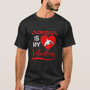Camiseta Orca É Meu Namorados Cardíaco Orca Fish Valenti