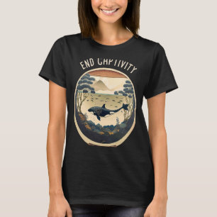 Camiseta Orca End Captivity Liberta A Proteção Marinha Orca