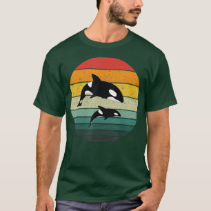 Camiseta Orca Family Vintage Retro Art Killer Whale