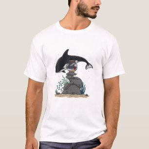 Camiseta Orca Free Salve a crítica social das baleias Ocean