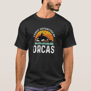 Camiseta Orca Gráfico Para Mulheres Homens Miúdos Baleia Pu