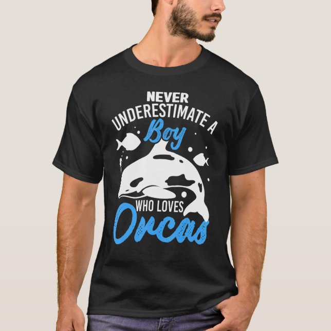 Camiseta Orca Graphical For Boys Men Kids Whale 4 (Frente)