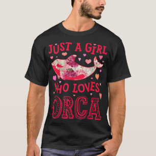 Camiseta Orca Killer Whale Apenas Uma Garota Que Ama Animal