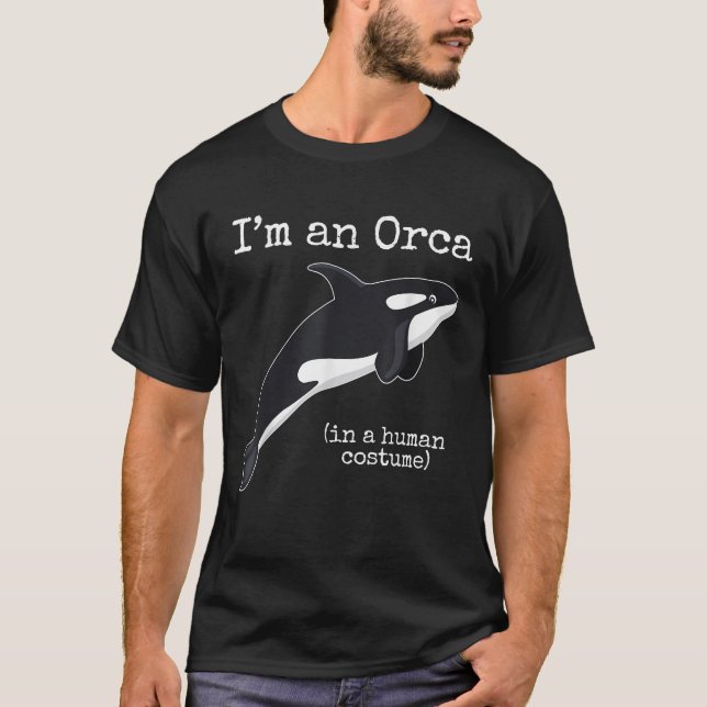 Camiseta Orca Killer Whale Costume Sou Orca em um Humano (Frente)