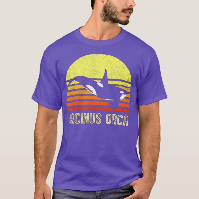 Camiseta Orca Killer Whale Dolphin Marine Science Retro (Frente)