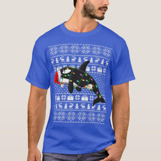 Camiseta Orca Killer Whale Lover Santa Hat Ugly Orca Christ