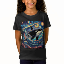 Orca Killer Whale Starry Night Colorors Art