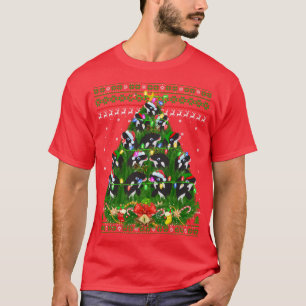 Camiseta Orca Lover Xmas Luzes Feias Orca Árvore De Natal S