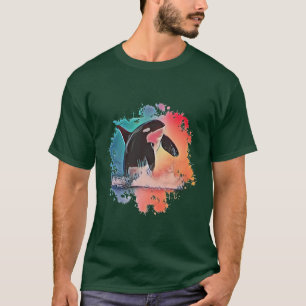 Camiseta Orca Motif Whale Ocean Predator Design Orcas