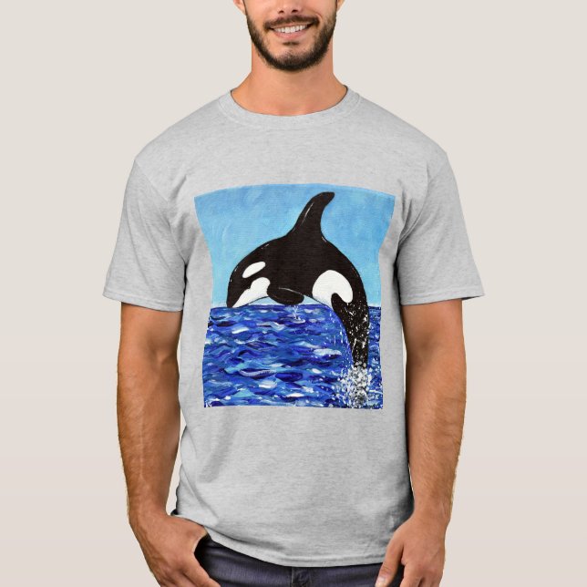 Camiseta Orca na Pintura Azul (Frente)