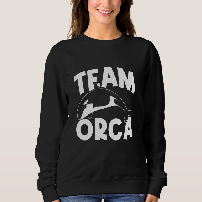 Camiseta Orca   Orcas Equipe Orca Baleias Manga Longa (Frente)