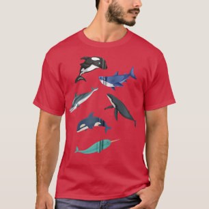 Camiseta Orca Plush Shark Tee Tee Women Shark Shark Mouth Z