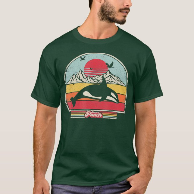 Camiseta Orca Retro Style Killer Whale (Frente)