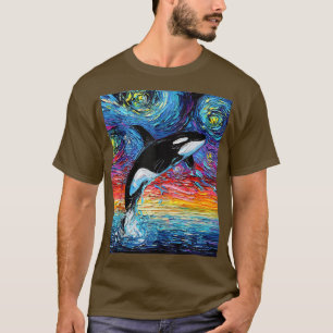 Camiseta Orca Starry Night Killer Whale Sunset Ocean Art by