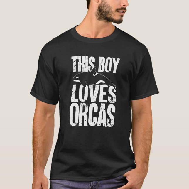 Camiseta Orca This Boy Loves Orcas Whales (Frente)
