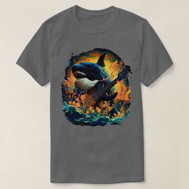 Camiseta Orca tocando violão (Frente do Design)