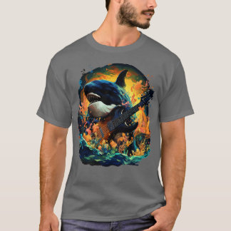 Camiseta Orca tocando violão