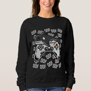 Camiseta Orca Vídeo Game Noob Oof Crianças Meninos Meninas