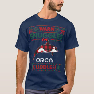Camiseta Orca Whale Christmas PajamaUgly Christmas Sweater