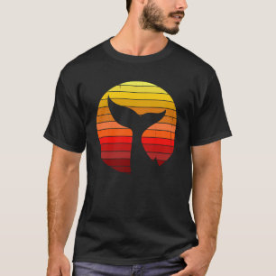 Camiseta Orca Whale Tail Estilo Sunset Cores de Silhute