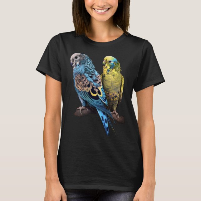 Camiseta Orçamento Orçamento Bugerigar Parakeet Birdwatch (Frente)