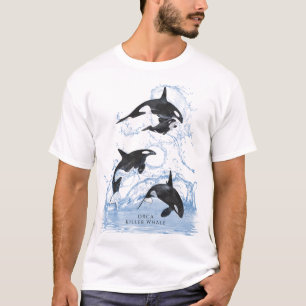 Camiseta Orcas Incríveis de Preto e Branco