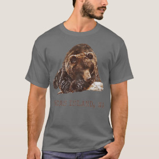 Camiseta Orcas Island Brown Grizzly Bear In Snow Washington