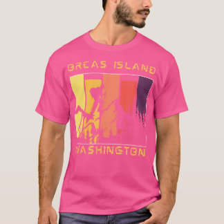 Camiseta Orcas Island Wa Distress Mountain Hiking Clima