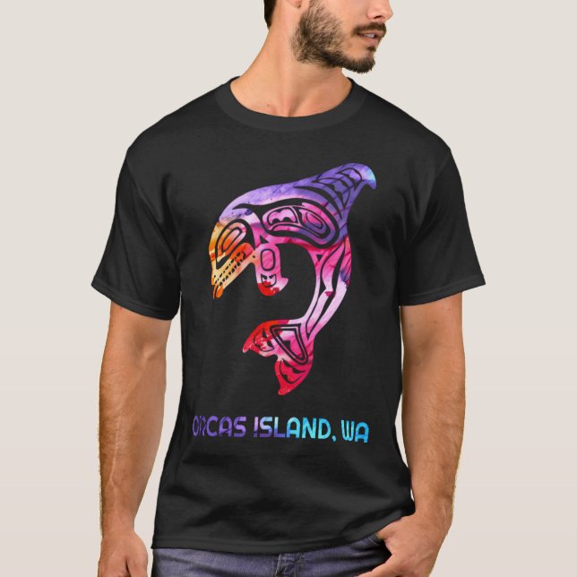 Camiseta Orcas Island Washington Native American Orca (Frente)