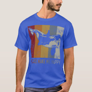 Camiseta Orcas Me Faz Feliz Baleia Matadora de Orca Animal