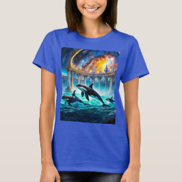 Camiseta Orcas no Castelo de Galaxy Design por Rich AMeN Gi