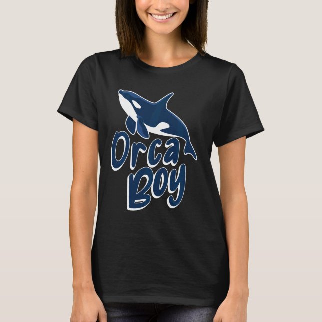 Camiseta Orcas Orca Boy Whales Long Sleeve (Frente)