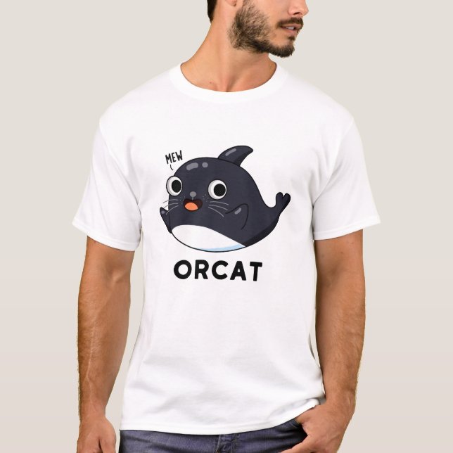 Camiseta Orcat Funny Cat Orca Pun (Frente)