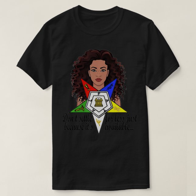 Camiseta Ordem da Cota de OES da Estrela Oriental Não Se Ap (Frente do Design)