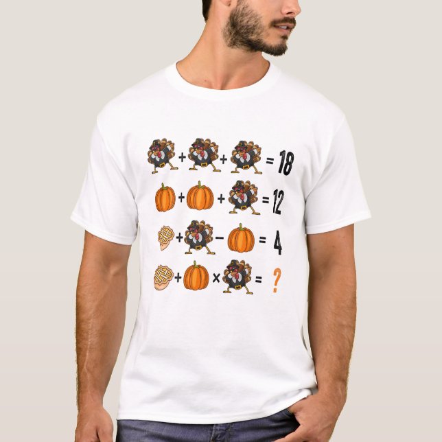 Camiseta Ordem De Ação De Graças De Professor De Matemática (Frente)