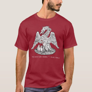 Camiseta Ordem do Pelicano com Gotículas Vermelhas Xilograv