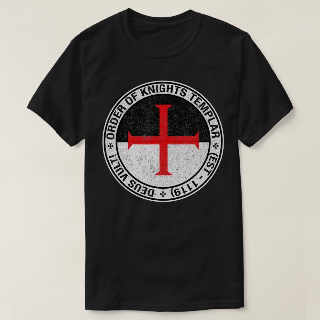 Camiseta Ordem dos Cavaleiros Templários Sinalizador Sigil  (Frente do Design)