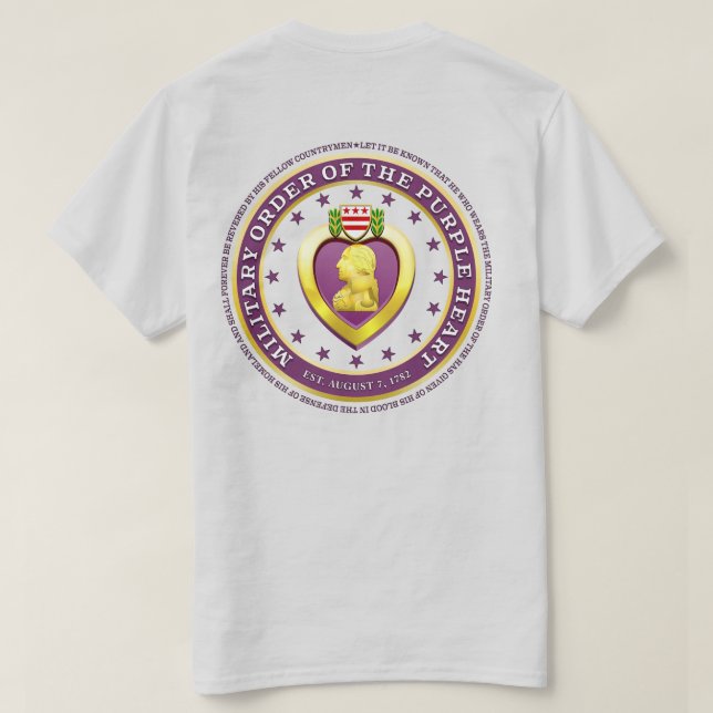 Camiseta Ordem Militar do Coração Roxo 2 (Verso do Design)