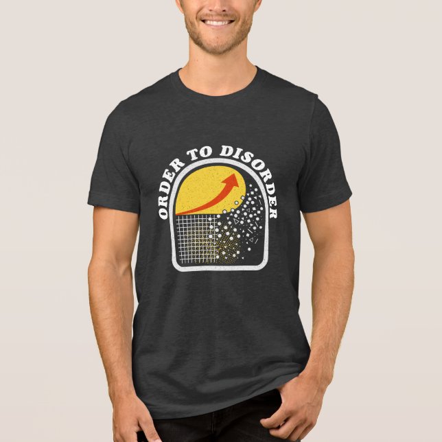 Camiseta Ordem para Desordem, Presente para Estudante de ST (Frente)