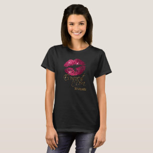 Camiseta Ordem Personalizada - Lábios Rosa Quente