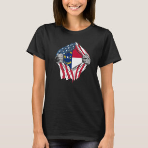 Camiseta Ordenado Estado de Origem dos Estados Unidos Bande