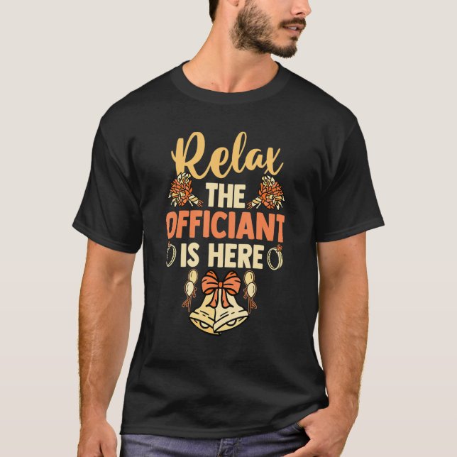 Camiseta Ordenado Ministro Casamento Sacerdote Relaxa Ofici (Frente)