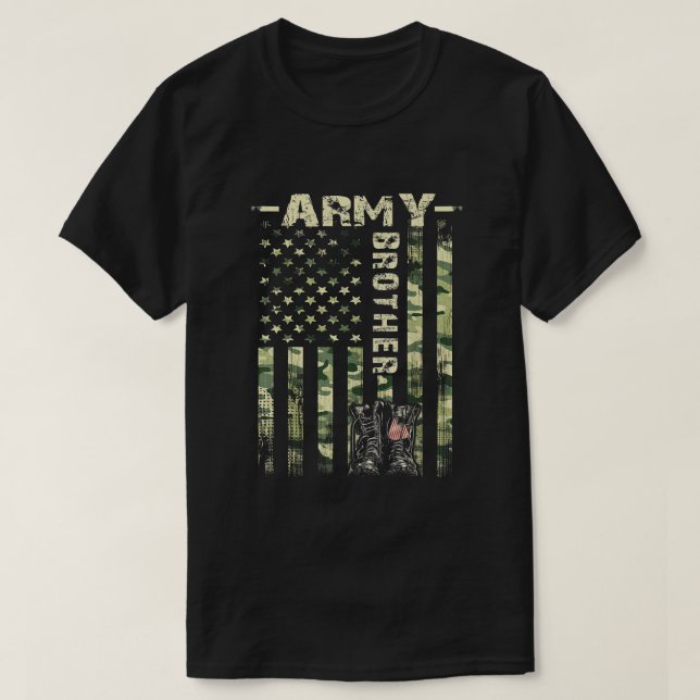 Camiseta Ordenados Irmãos do Exército dos Estados Unidos Ba (Frente do Design)