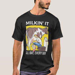 Camiseta Ordenando Vacas Leiteiras Entusiasta Da