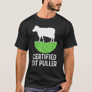 Camiseta Ordenhador Certificado de Fazendas de Laticínios F