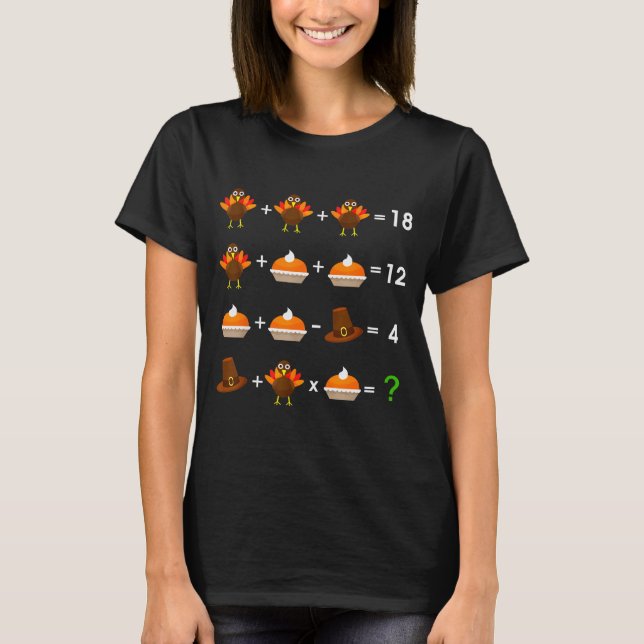 Camiseta Order Of Operations Thanksgiving Quiz Funny Math T (Frente)