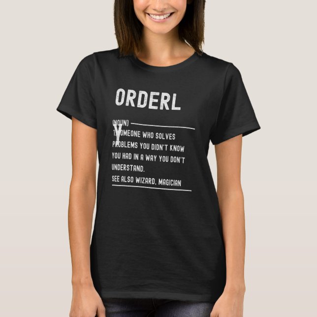 Camiseta Orderly Definition   Job Title (Frente)