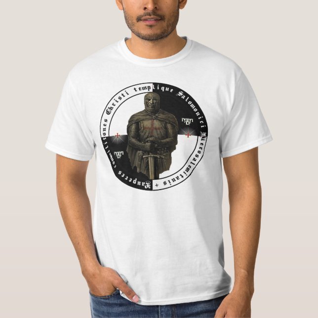 Camiseta Ordo Templari Shirt com cavaleiro estar (Frente)