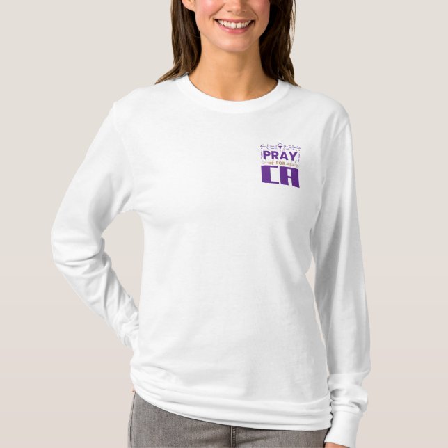 Camiseta Ore pelo CA: Juntos em Oração pelo CA (Frente)