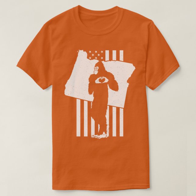 Camiseta Oregon American Flag (Frente do Design)